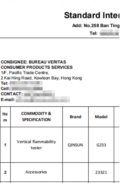 BUREAU VERITAS CONSUMER PRODUCTS SERVICES