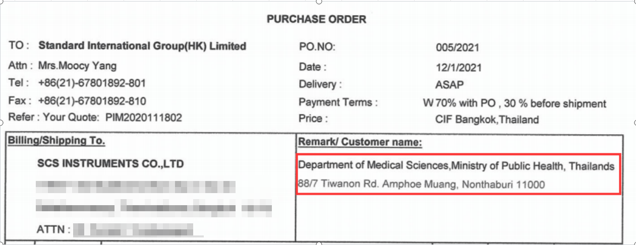 Department of Medical sciences, Ministry of Public Health, Thailands