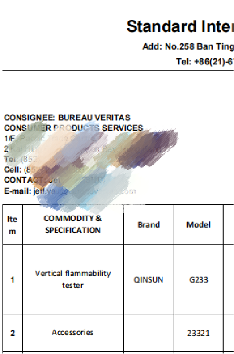BUREAU VERITAS CONSUMER PRODUCTS SERVICES