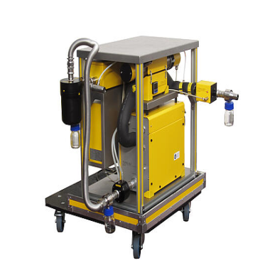 Test system for the characterisation of the oil content in blow-by gases at engine test systems